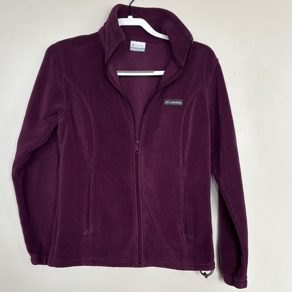 Columbia Fleece Zip Up Jacket Women’s M Purple Full Zip - Picture 1 of 8